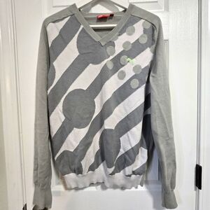 Puma Sweater Large Women's Knit V Neck Pullover Golf